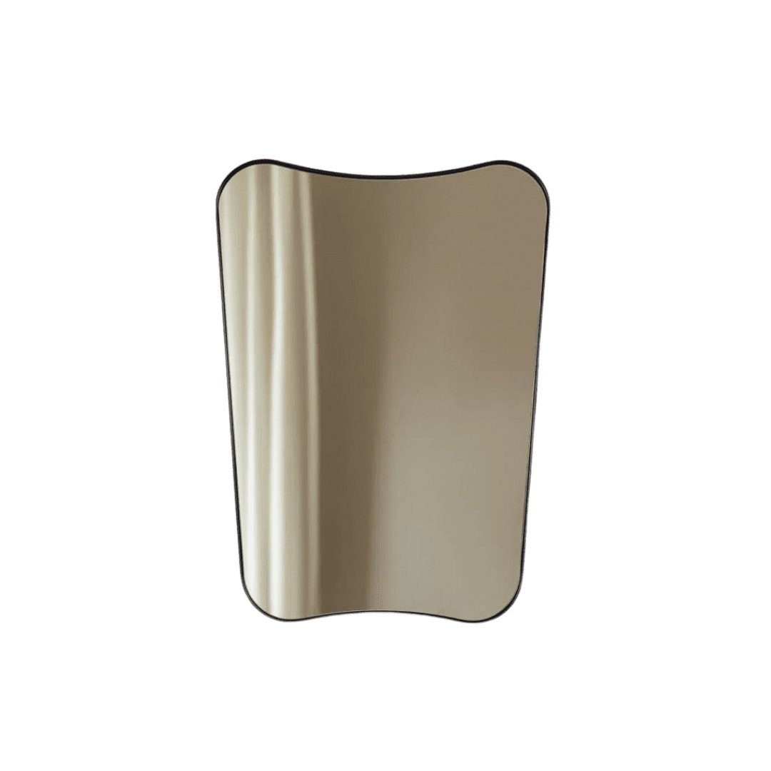 Curvy bathroom vanity mirror