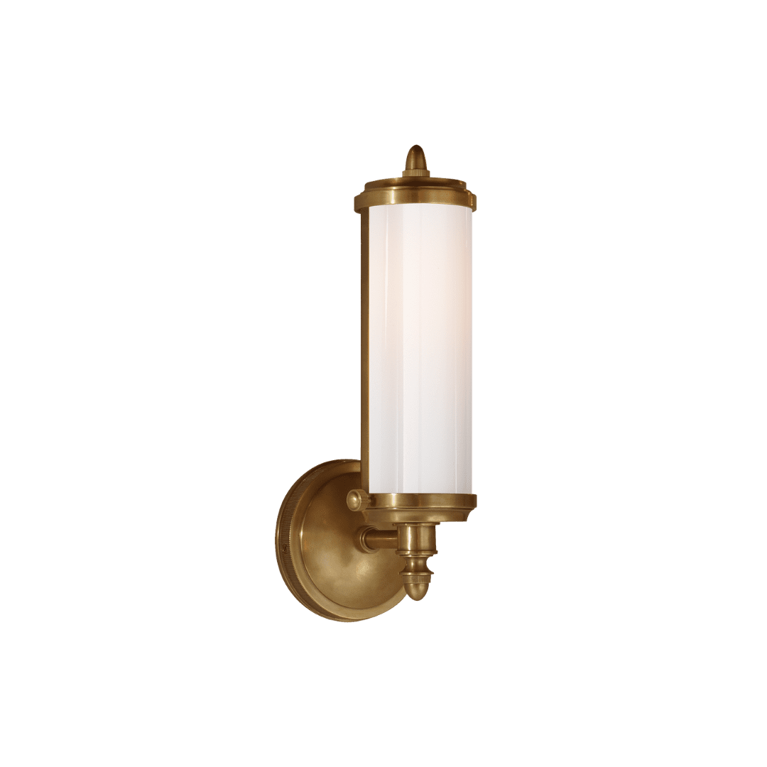 Brass bathroom light fixture