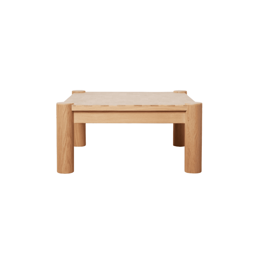 Square wooden coffee table