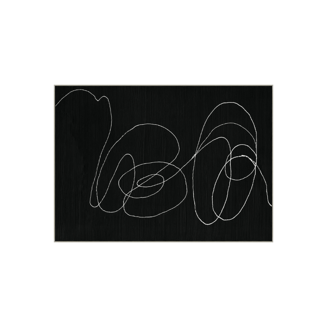 Black squiggly artwork