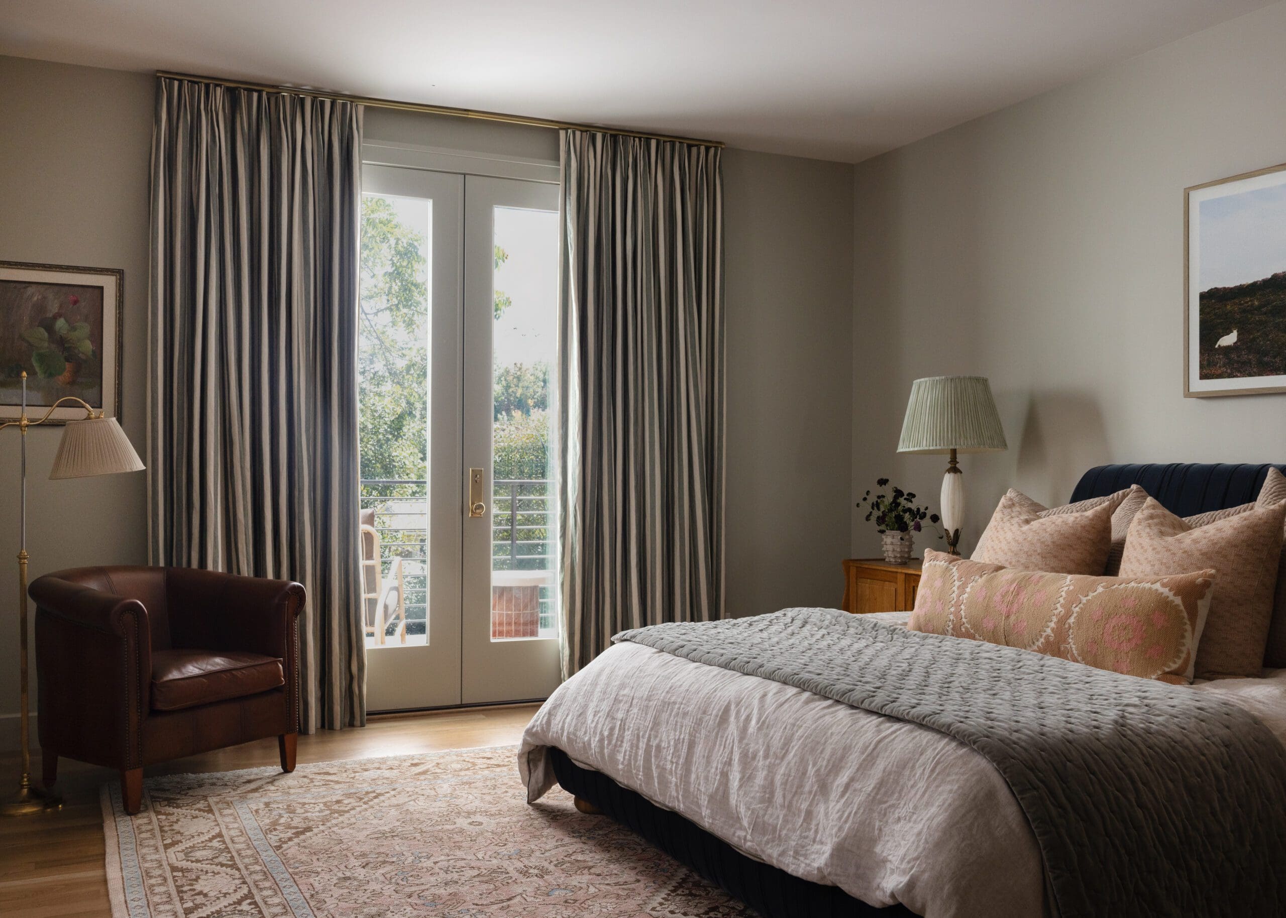 Bedroom inspiration striped curtains