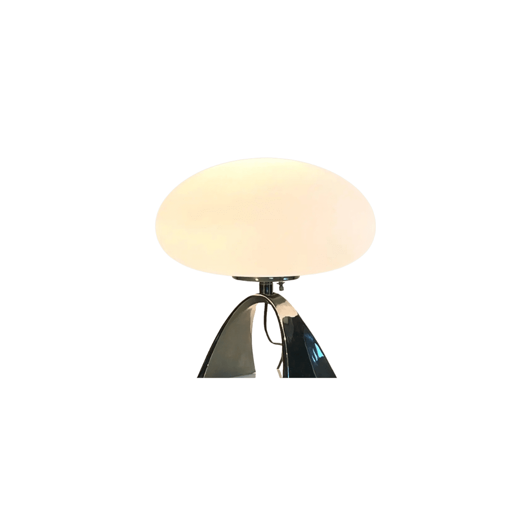 Vintage globe light with silver base