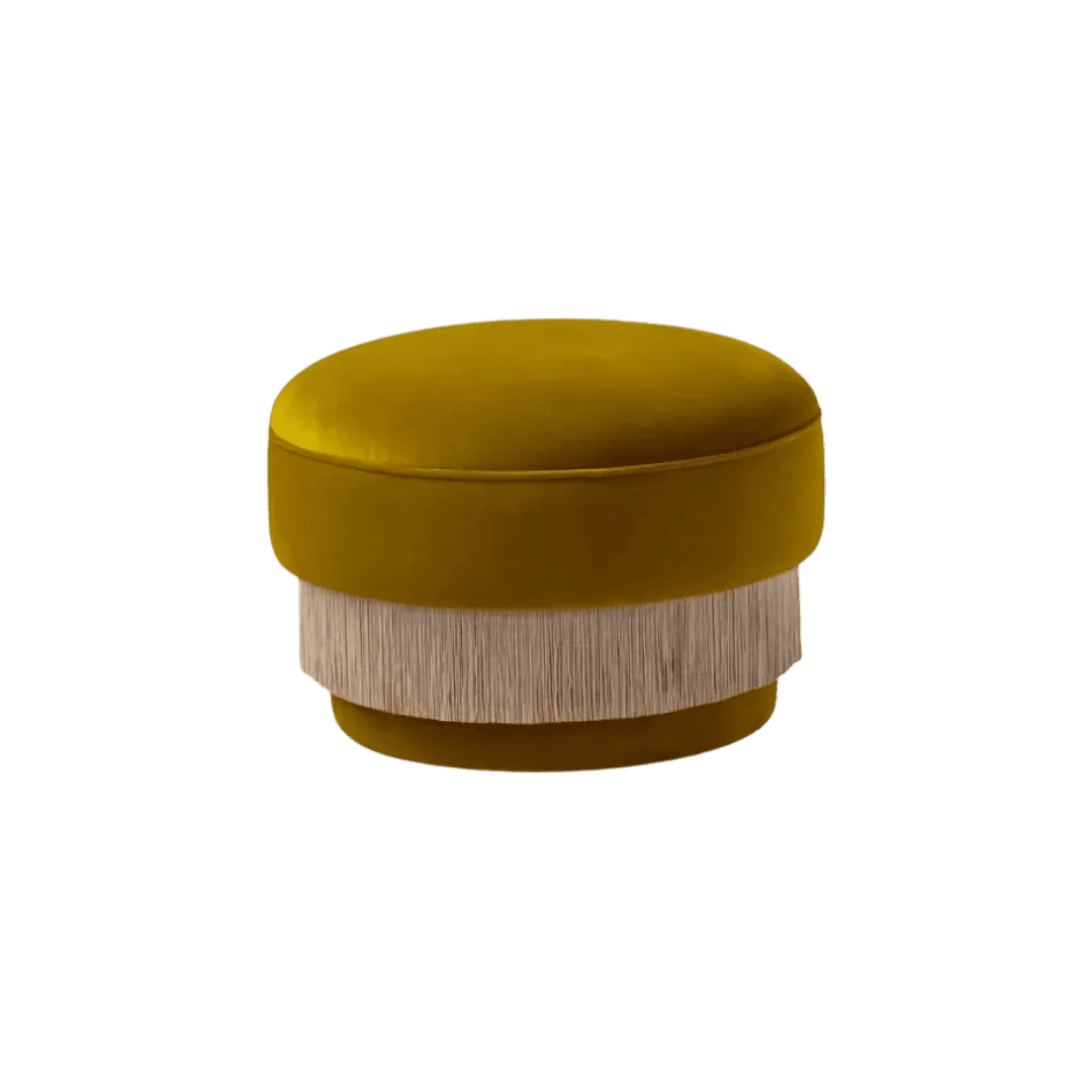 Olive oil yellow pouf