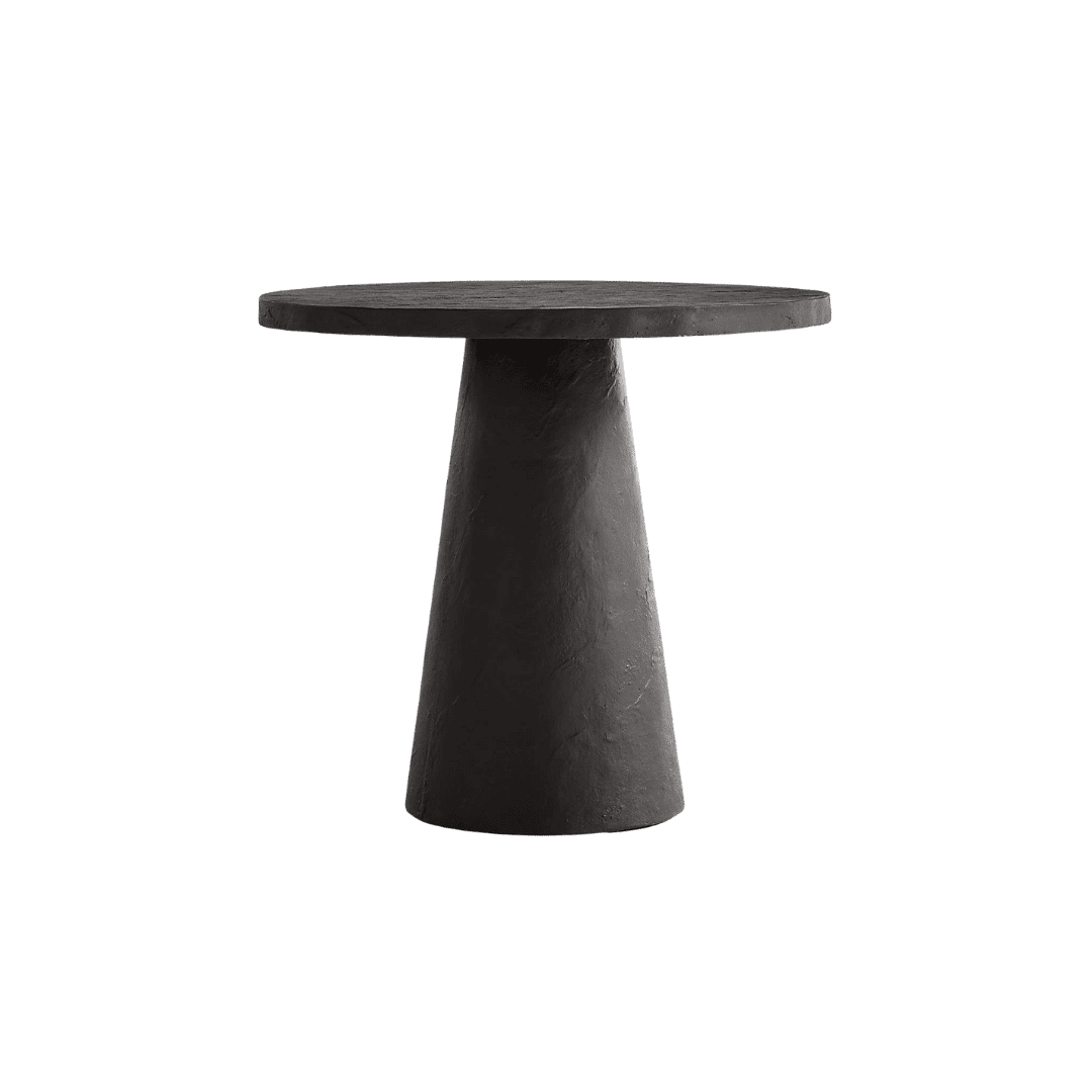 Black pedestal table