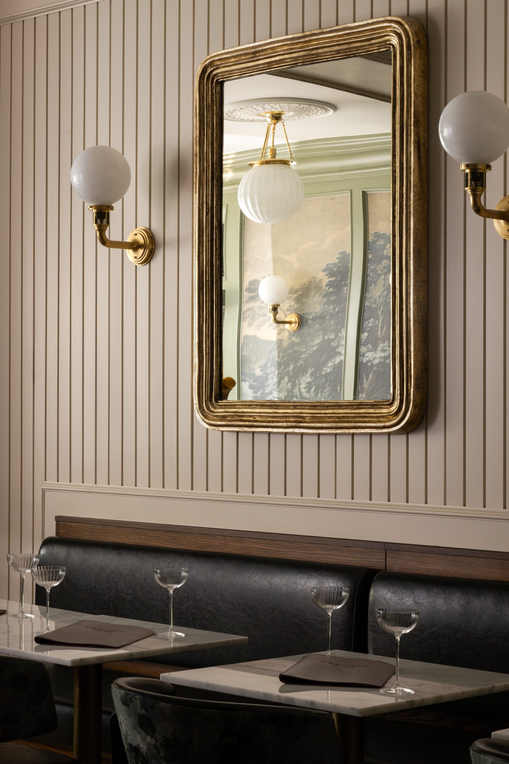 Tremont Cafe shiplap walls