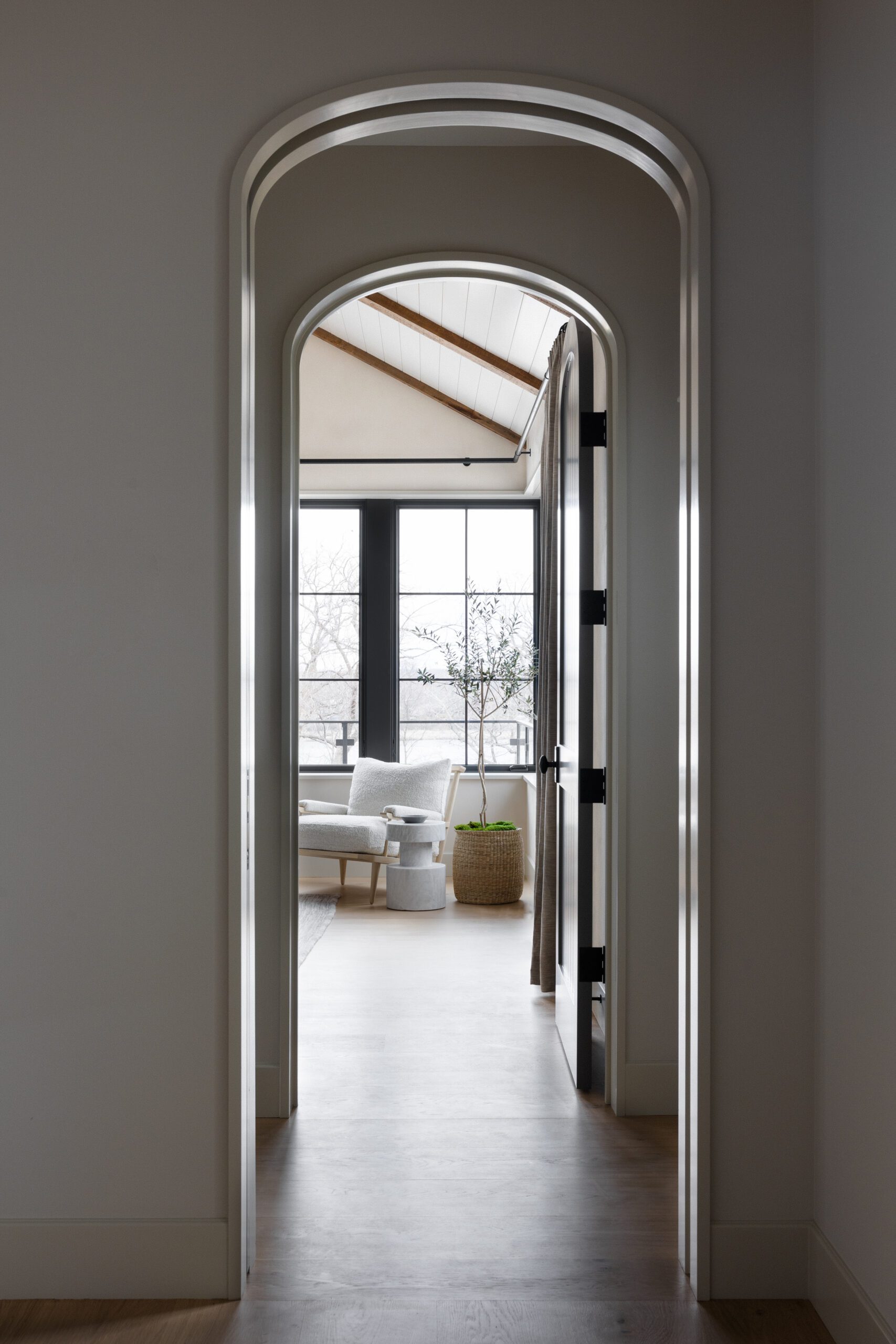 Opening into bedroom door