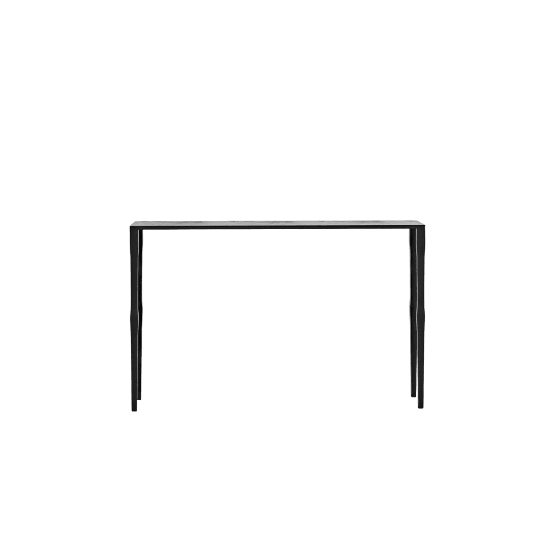 Black wooden console table