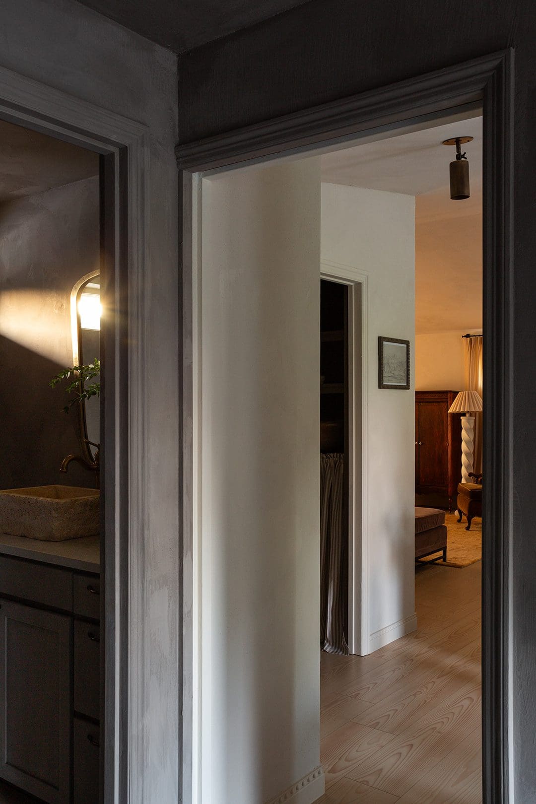 Hallway between rooms