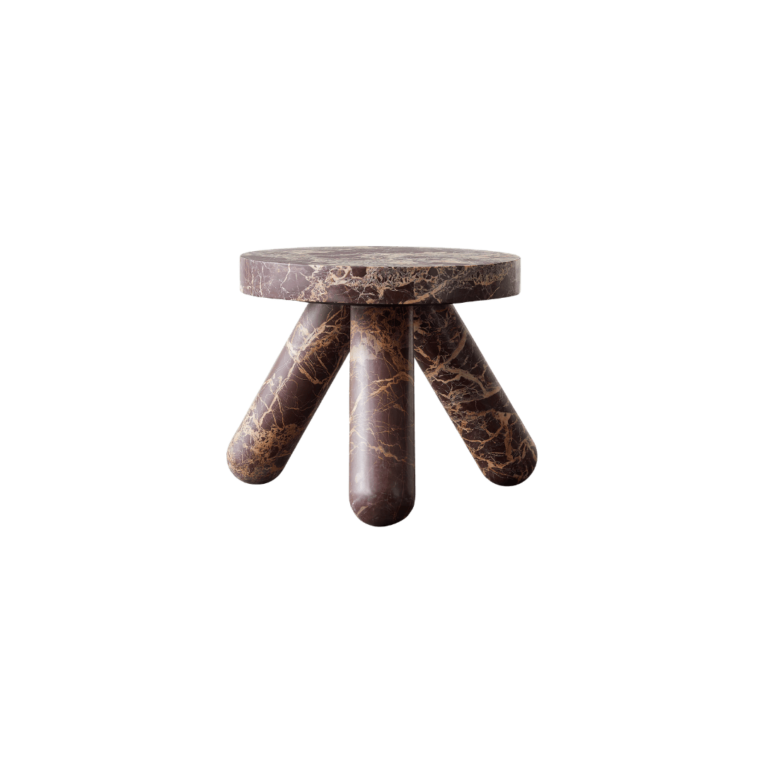 Deep purple brown stool