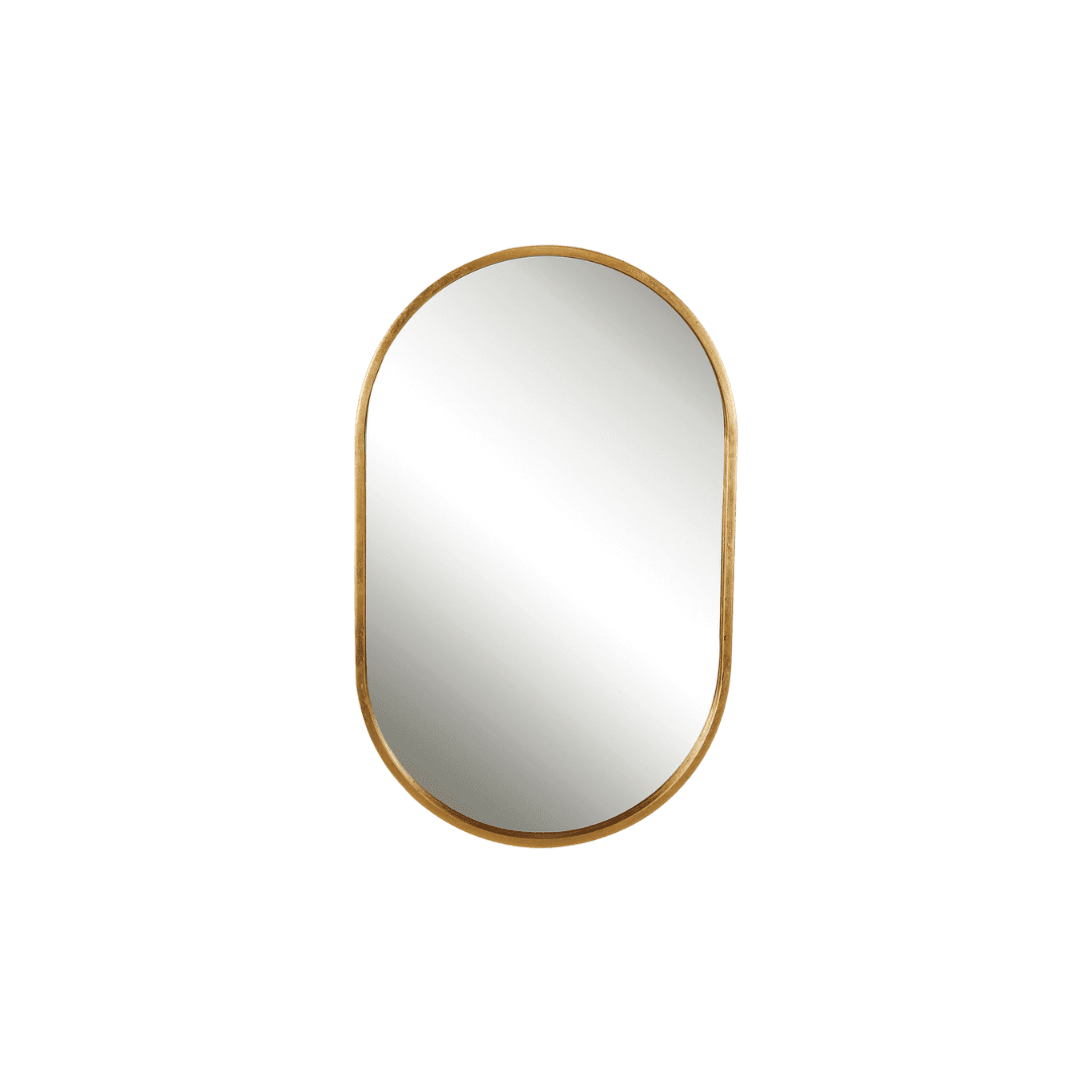 Oval shaped mirror