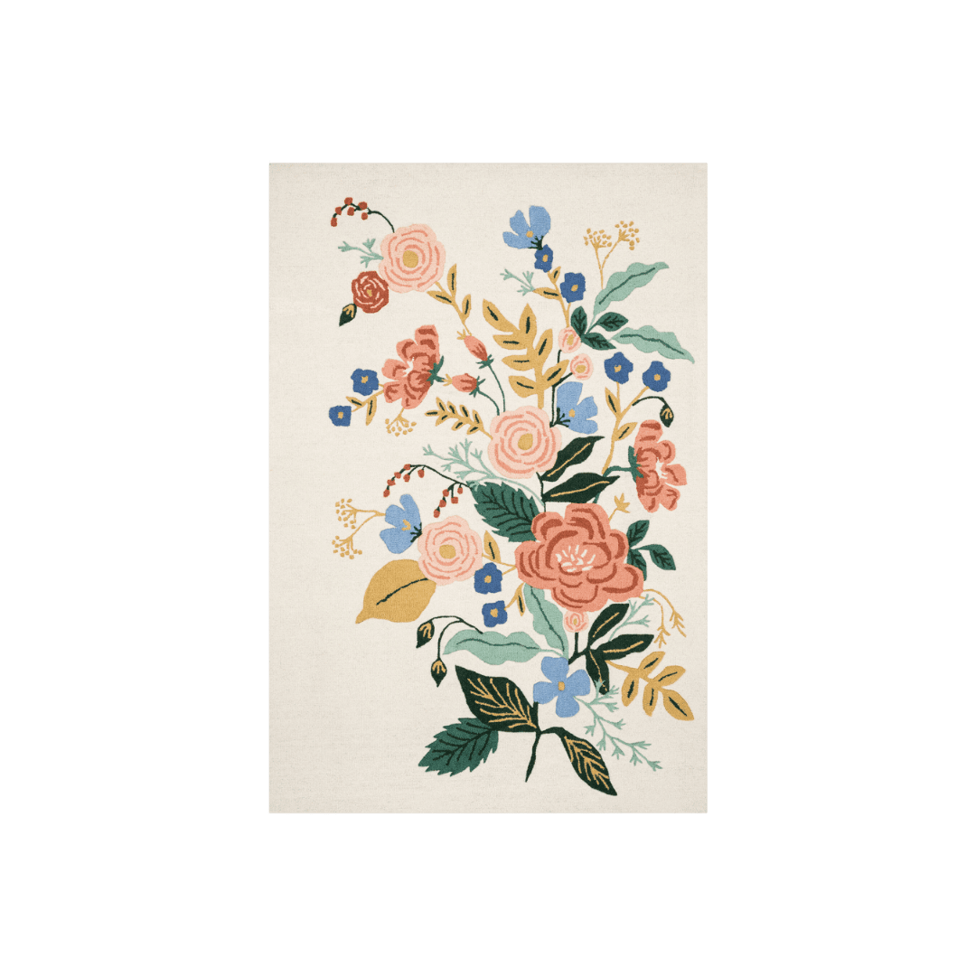 Floral area rug