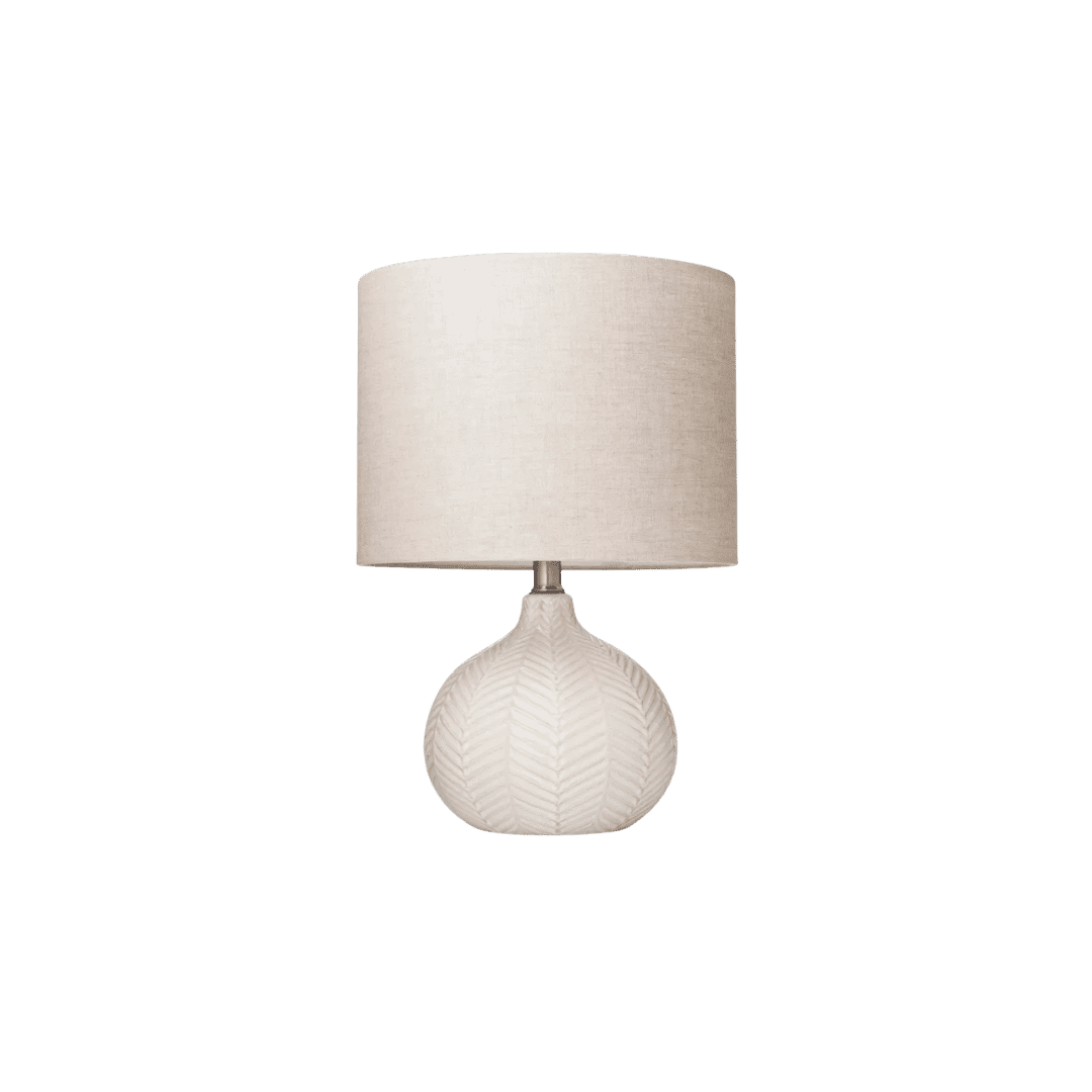 White ceramic table lamp