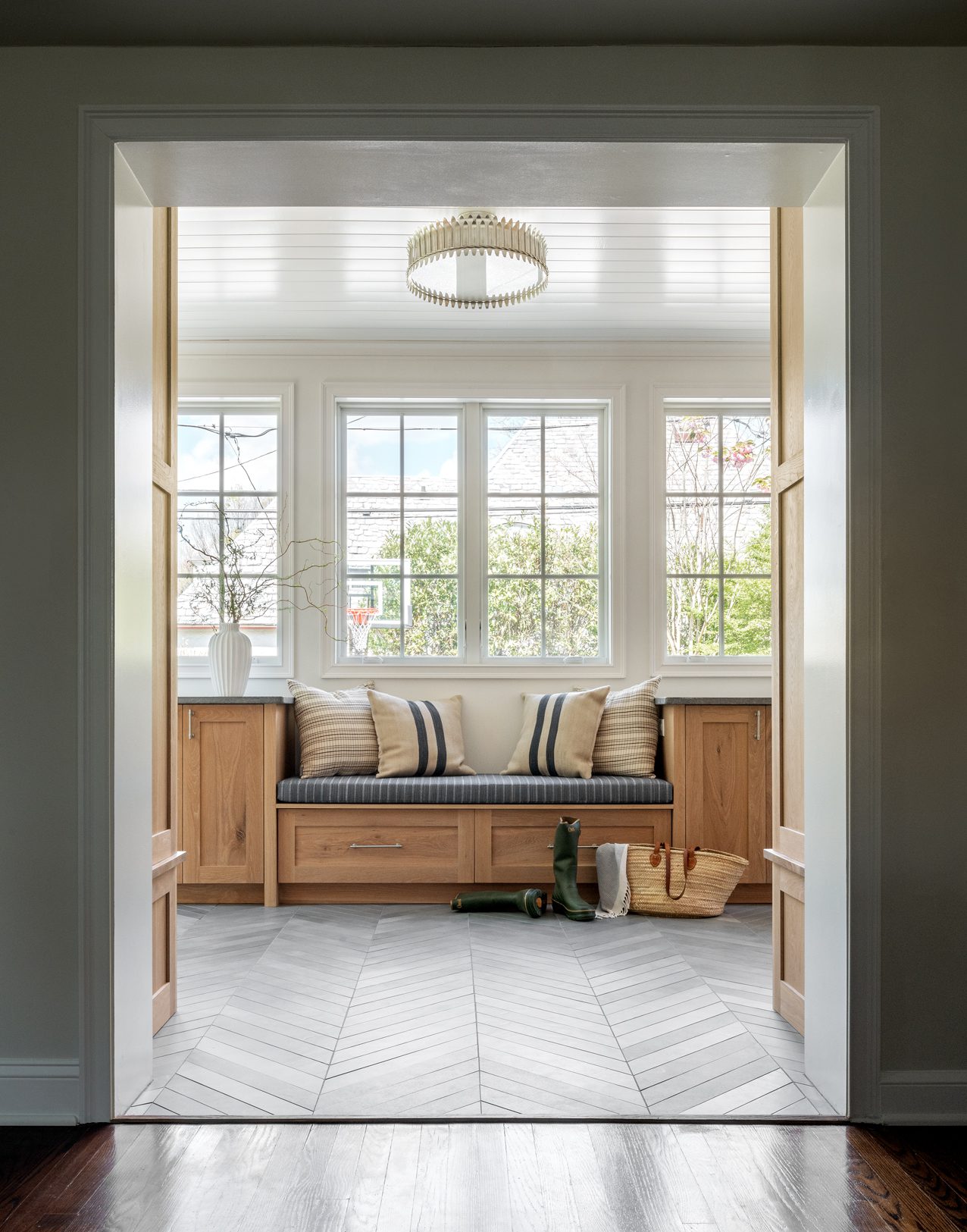 Mudroom renovation modern interior design