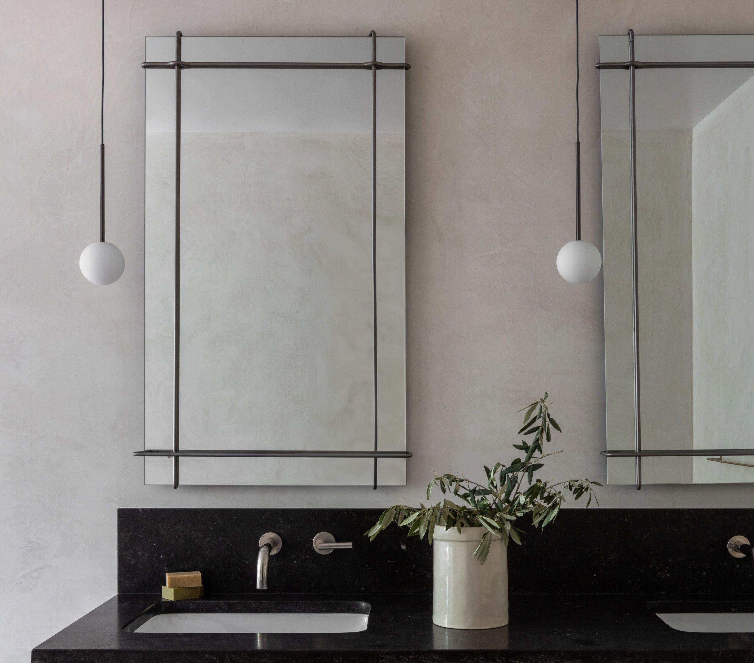 Double vanity bathroom mirrors