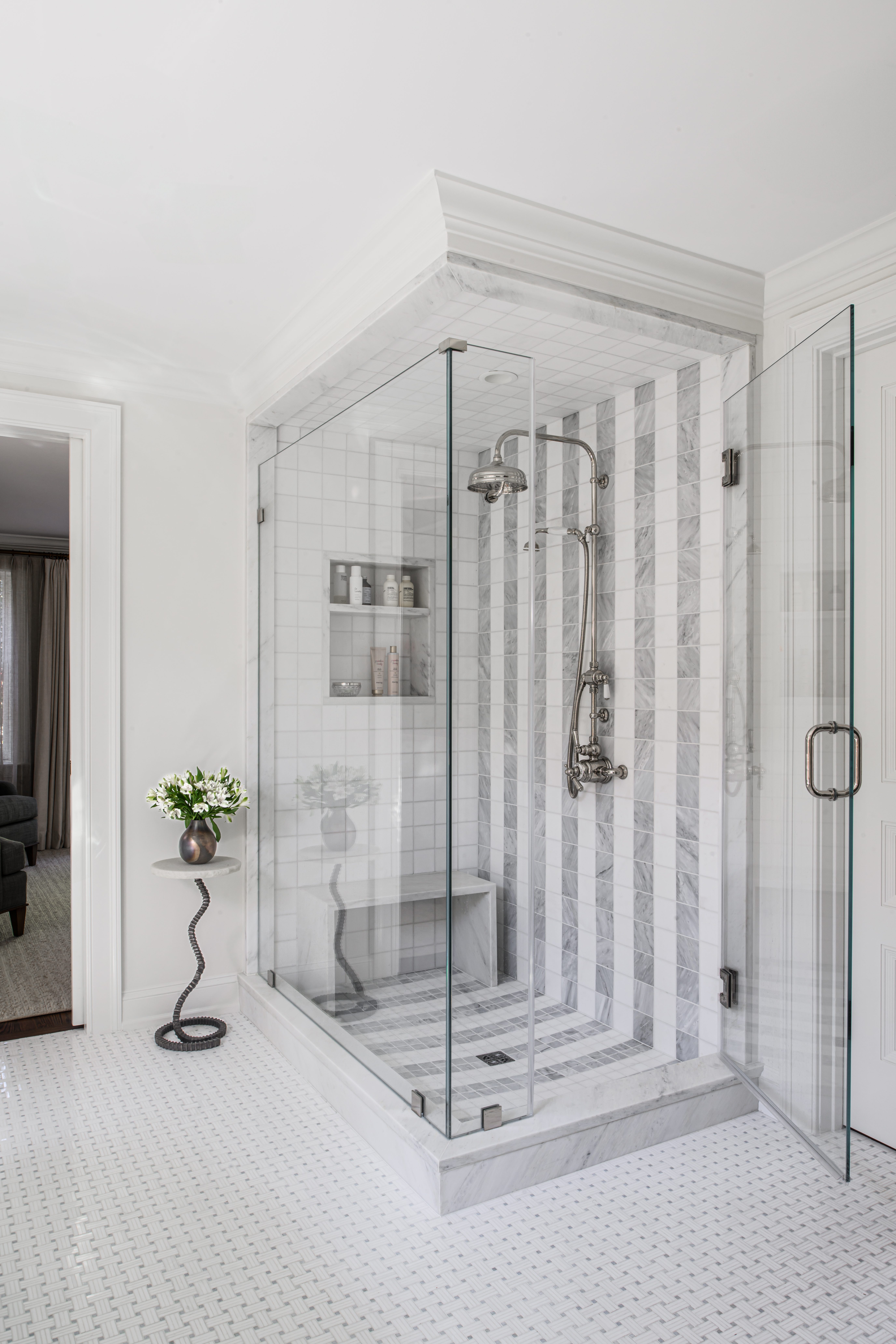 Striped bathroom tile inspiration