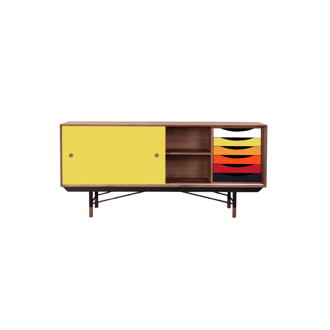 Wooden sideboard mid century modern