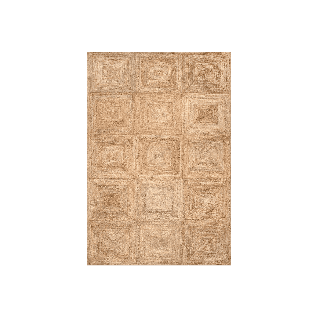 Rectangular jute rug
