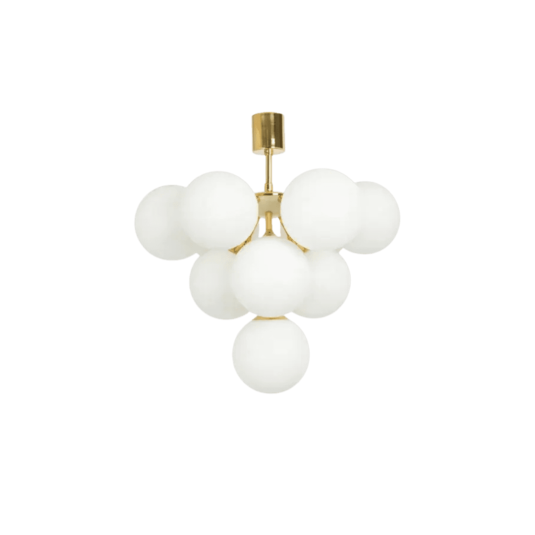 Glass globe chandelier