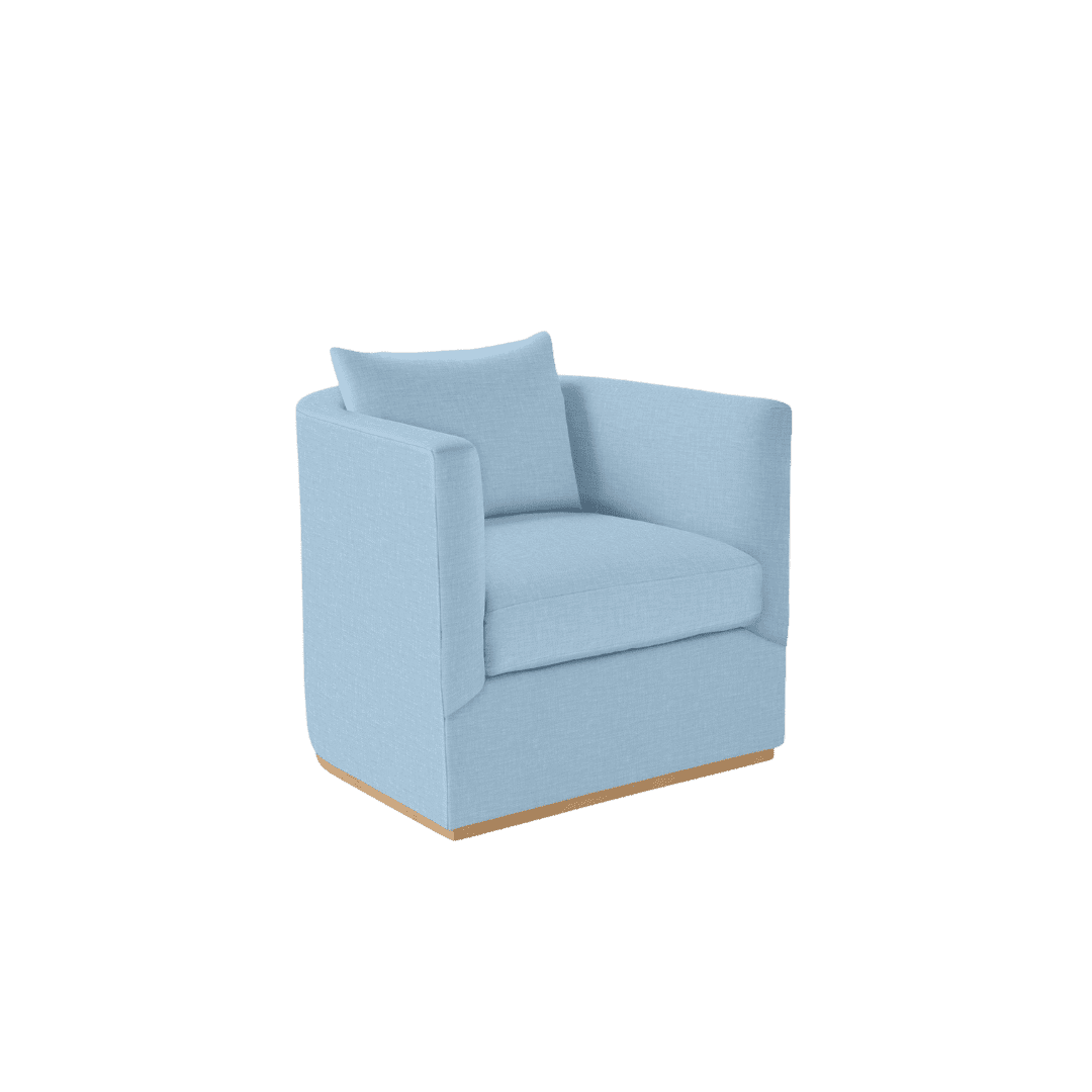 Blue swivel chair