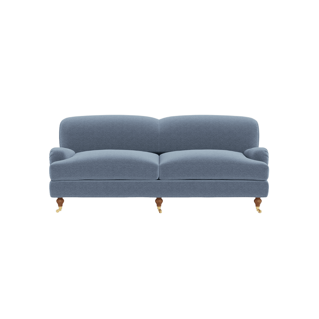 Baby blue sofa