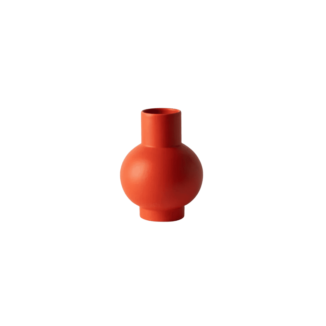 Bright orange vase