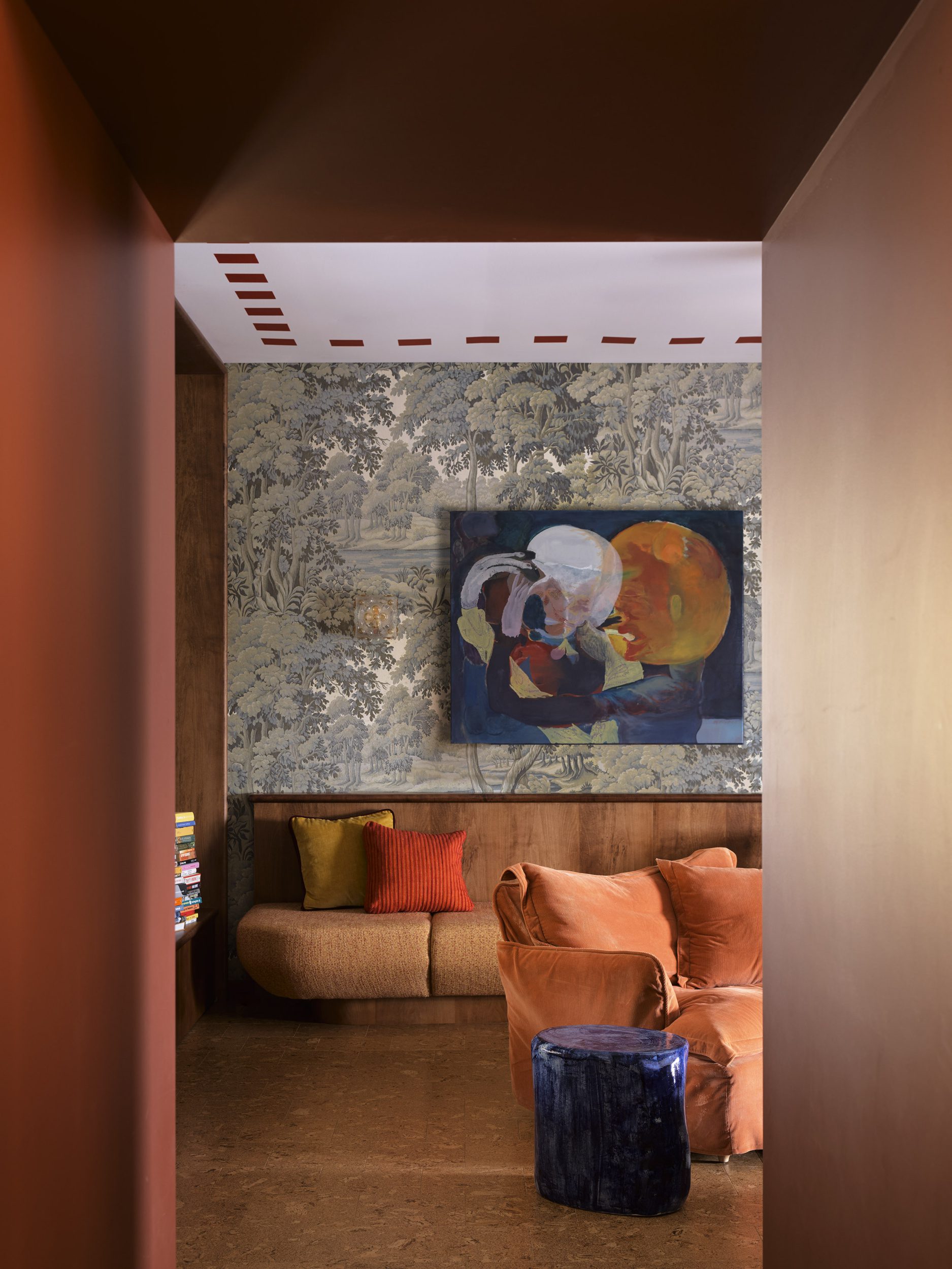 Orange living room design