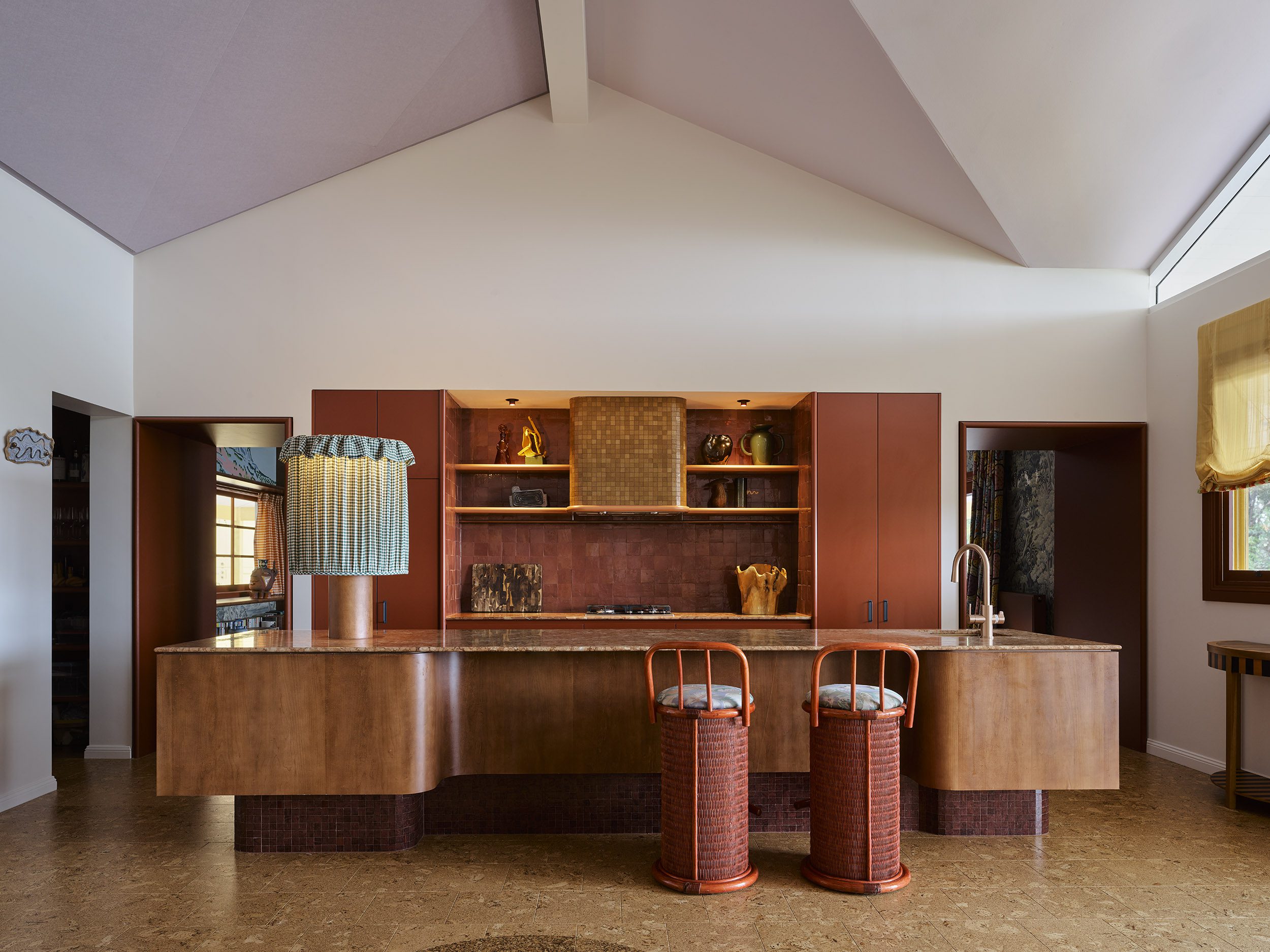 Burnt orange kitchen design