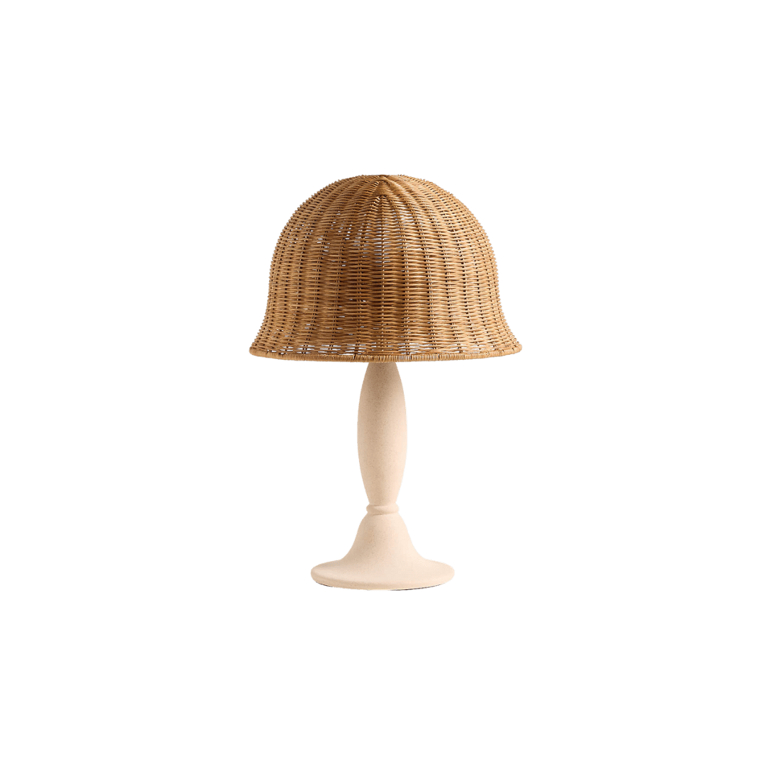 Mushroom rattan lamp