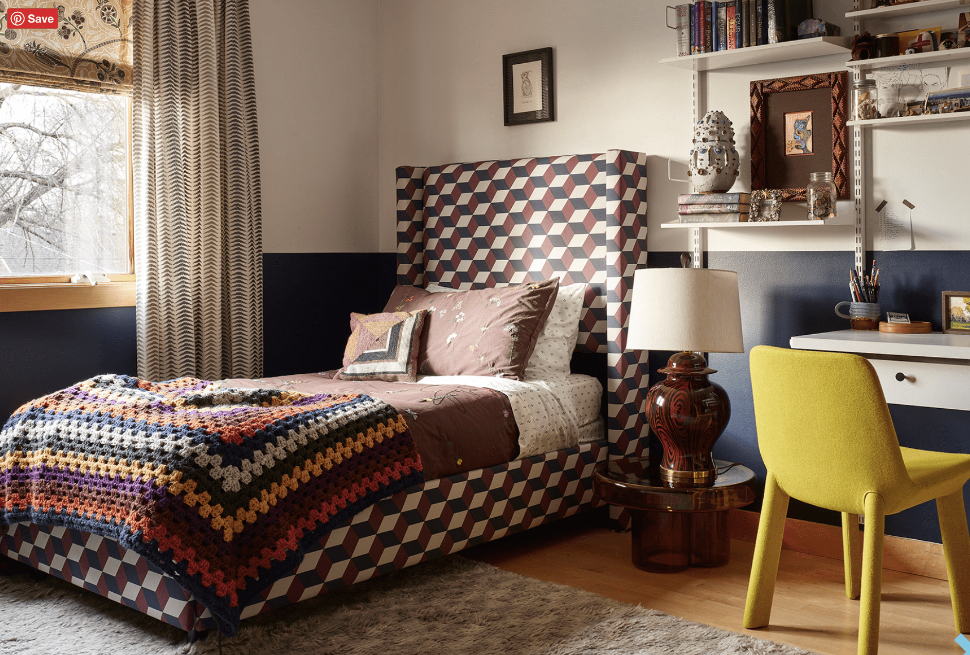 Yellow neat chair by Blu Dot