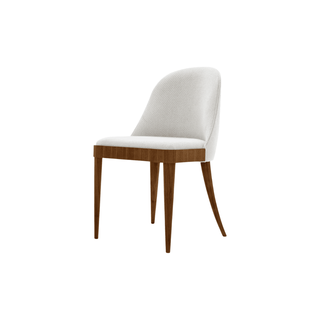 Wood upholstered dining chair