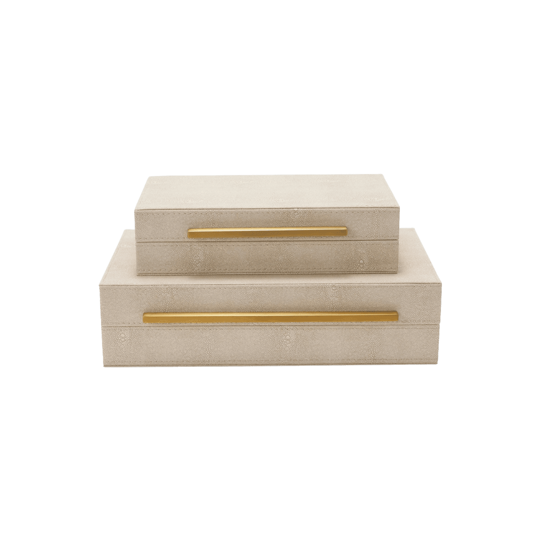 Decorative boxes ivory