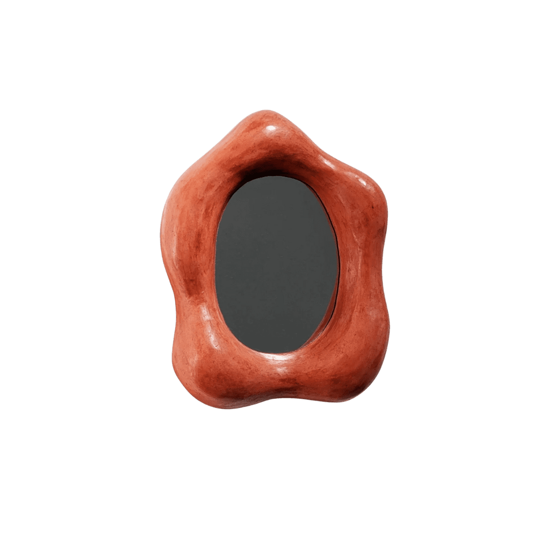 wavy organic shaped mirror