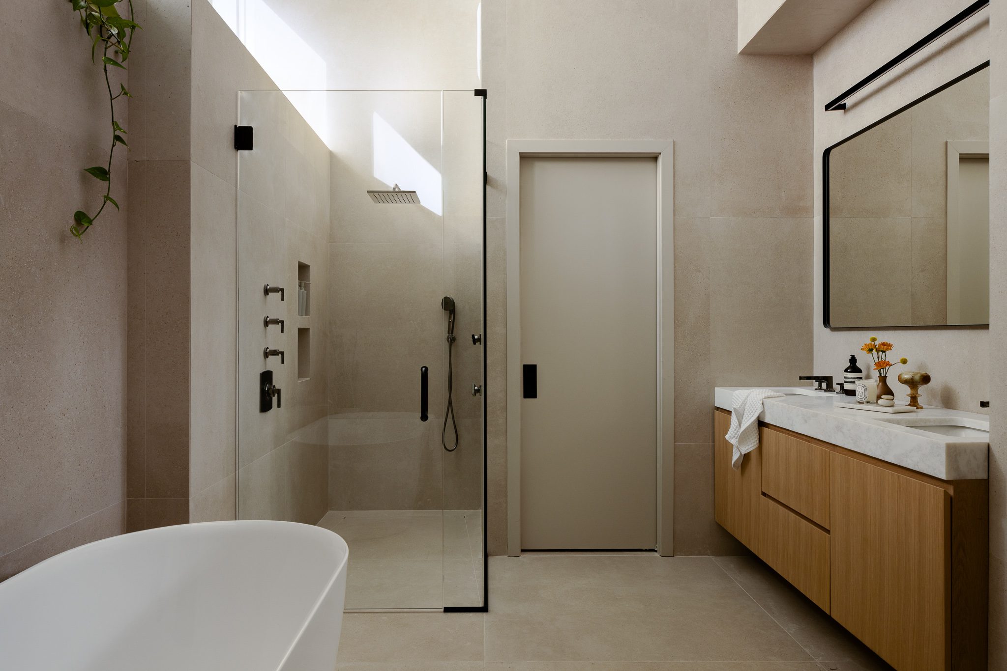 Mid century modern bathroom design