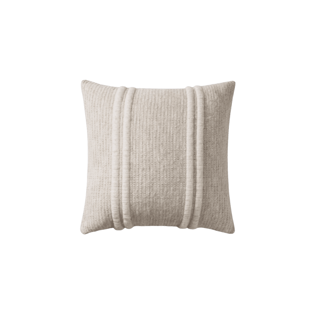 Cream throw pillow