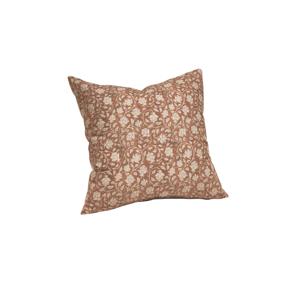 Floral throw pillow