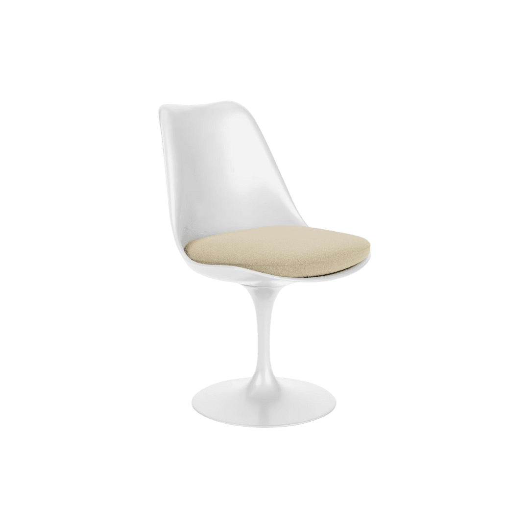 White tulip dining chair
