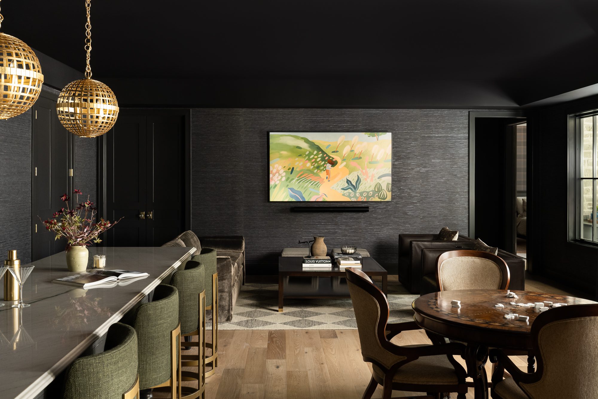 Moody bar and mud room