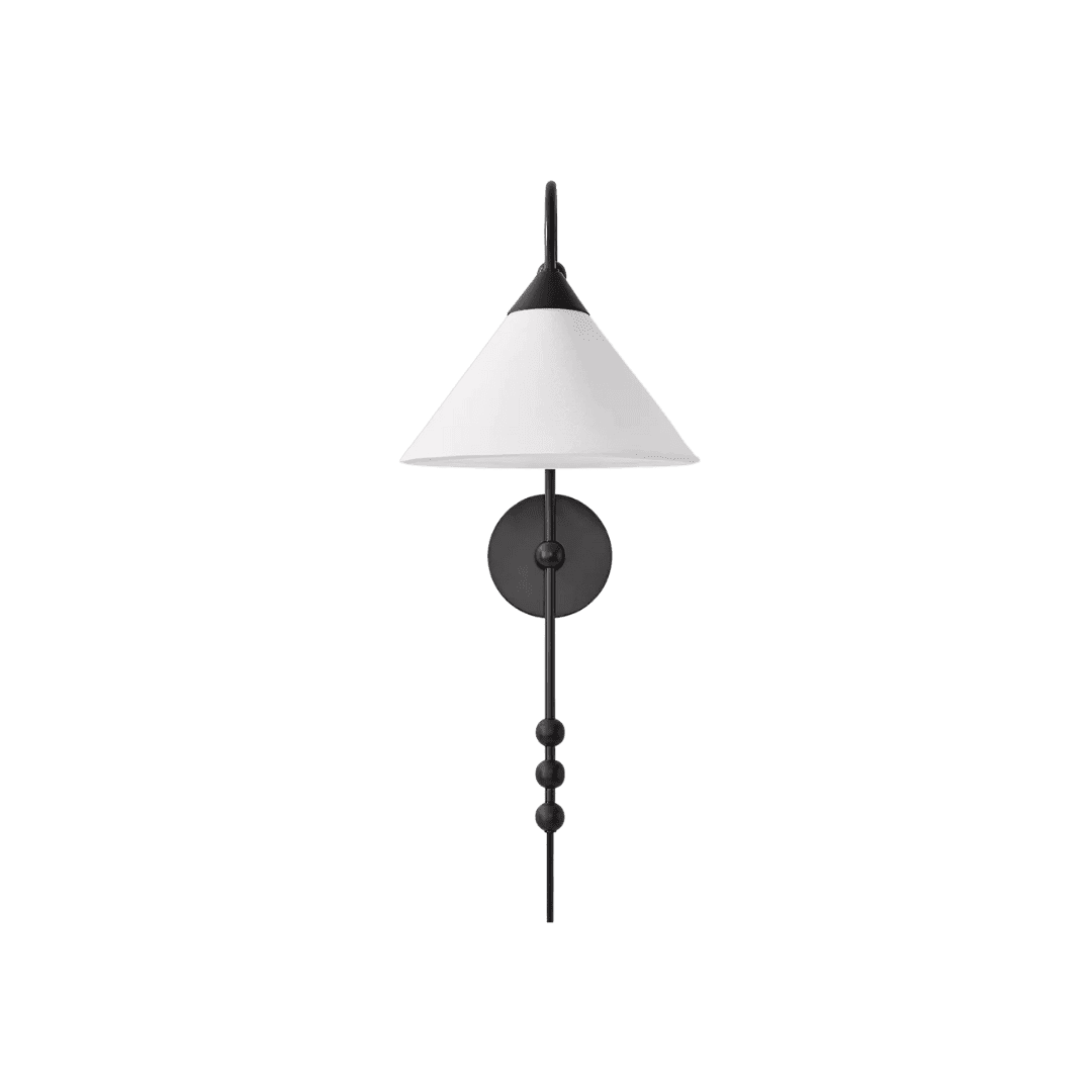 Black plug-in sconce