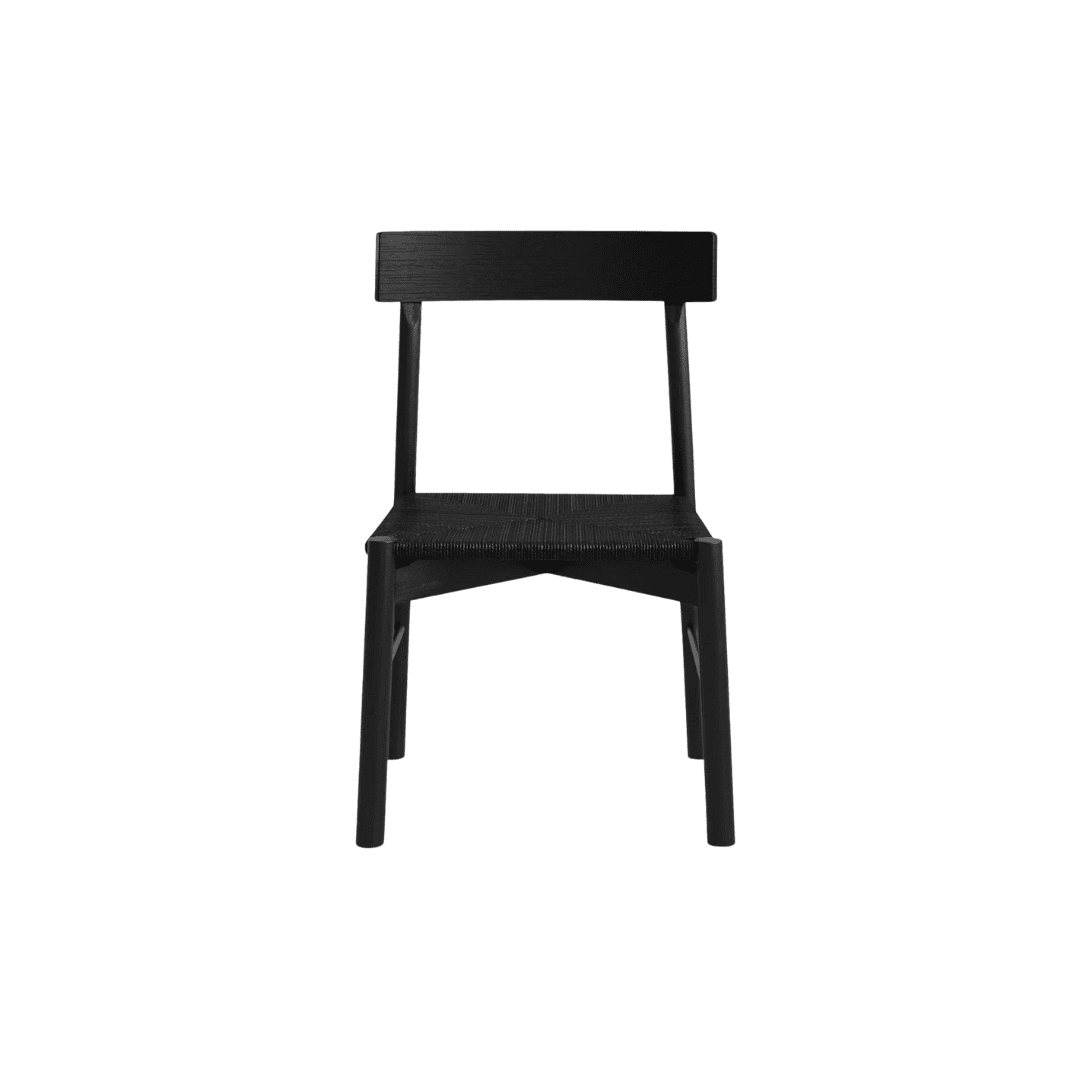 Black wooden dining chair