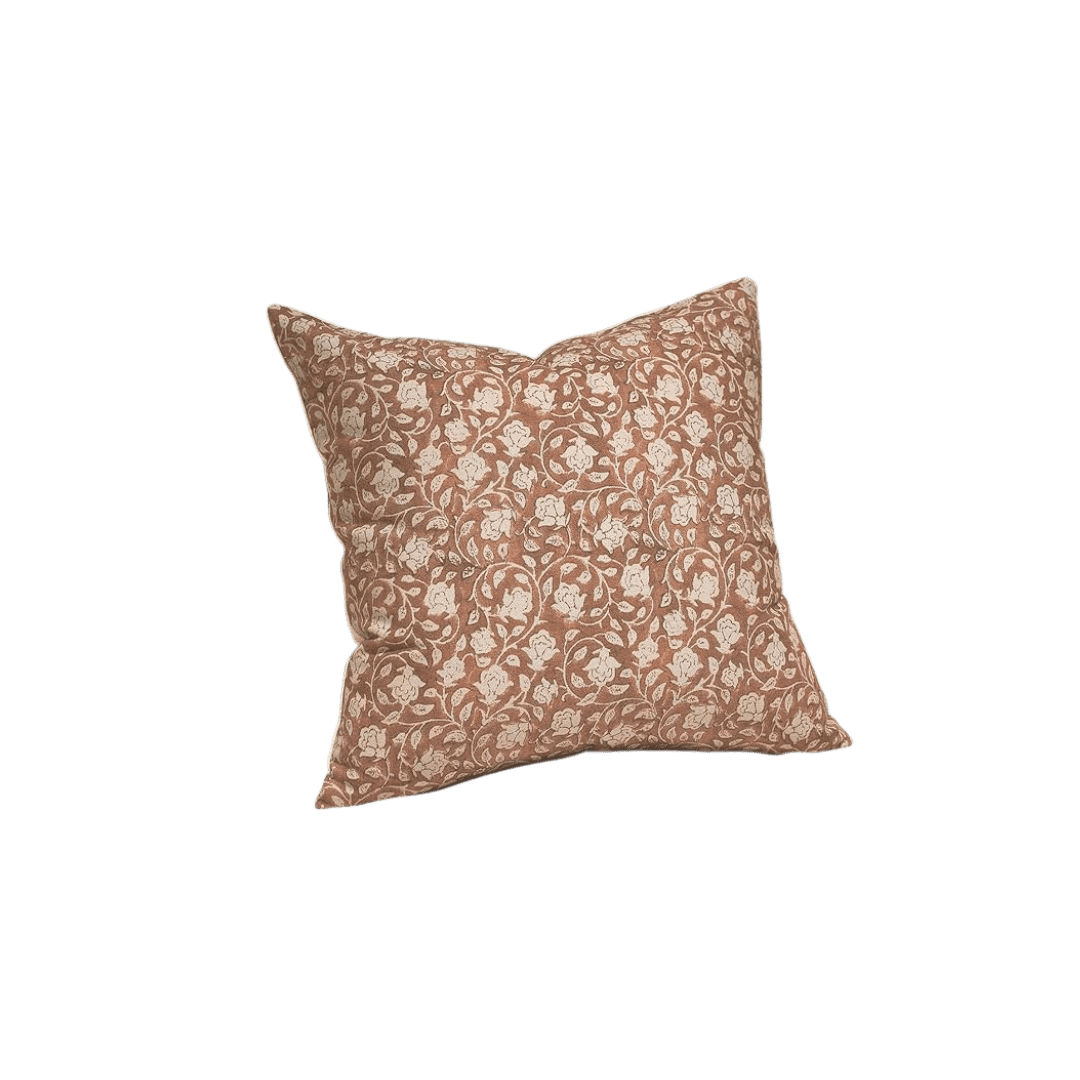 Floral throw pillow