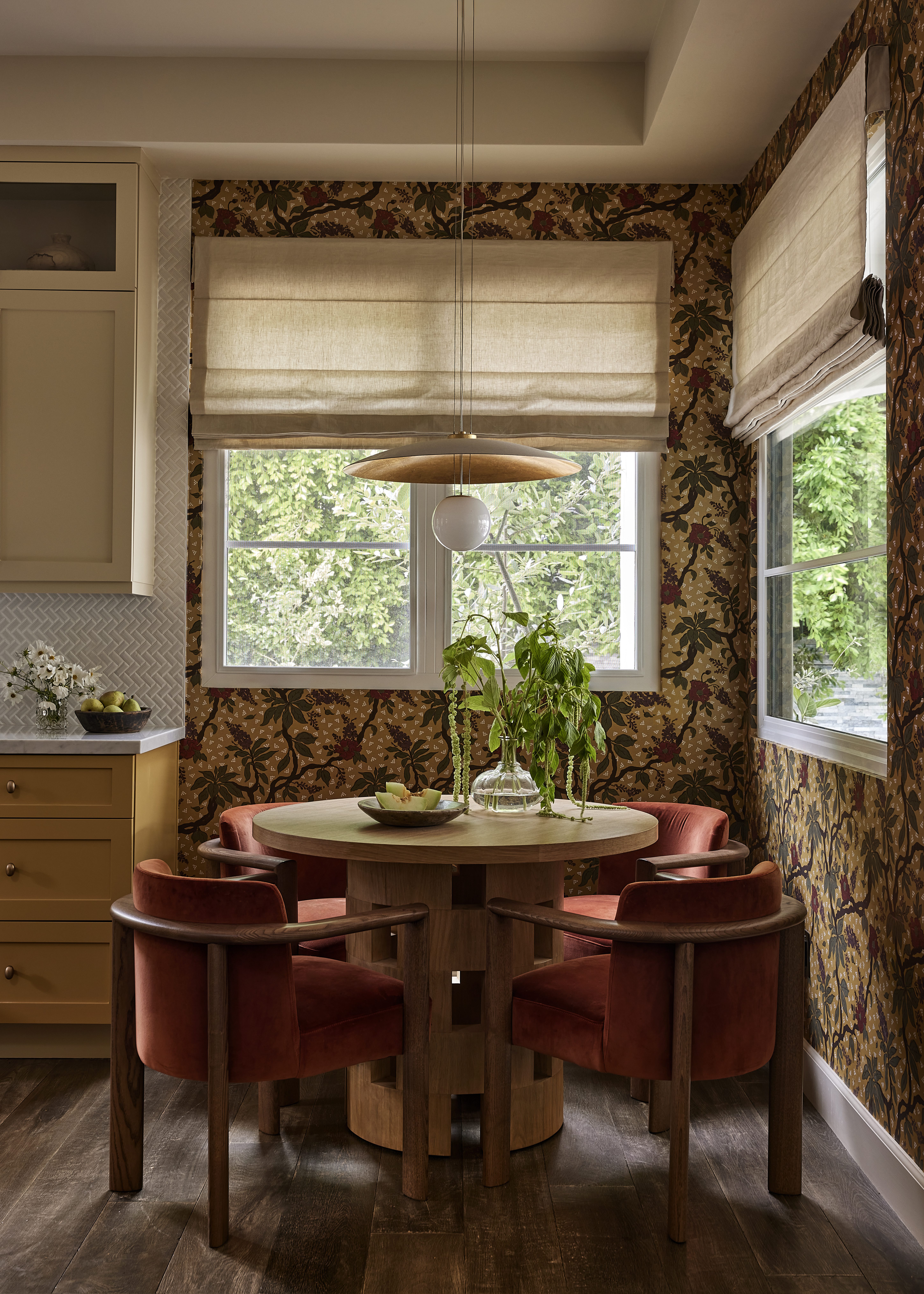 Breakfast nook wallpaper inspiration
