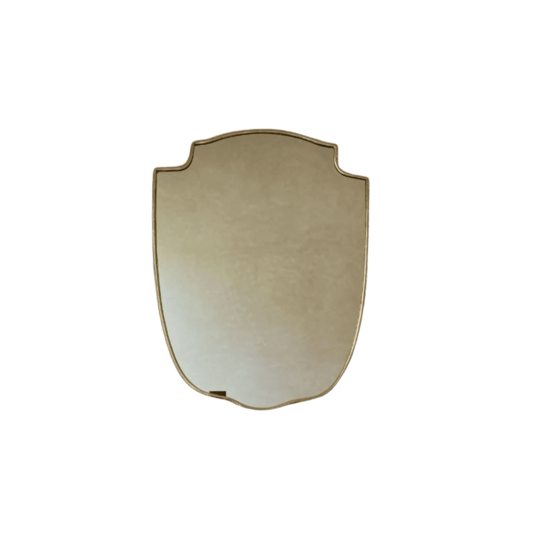 Brass sculptural mirror