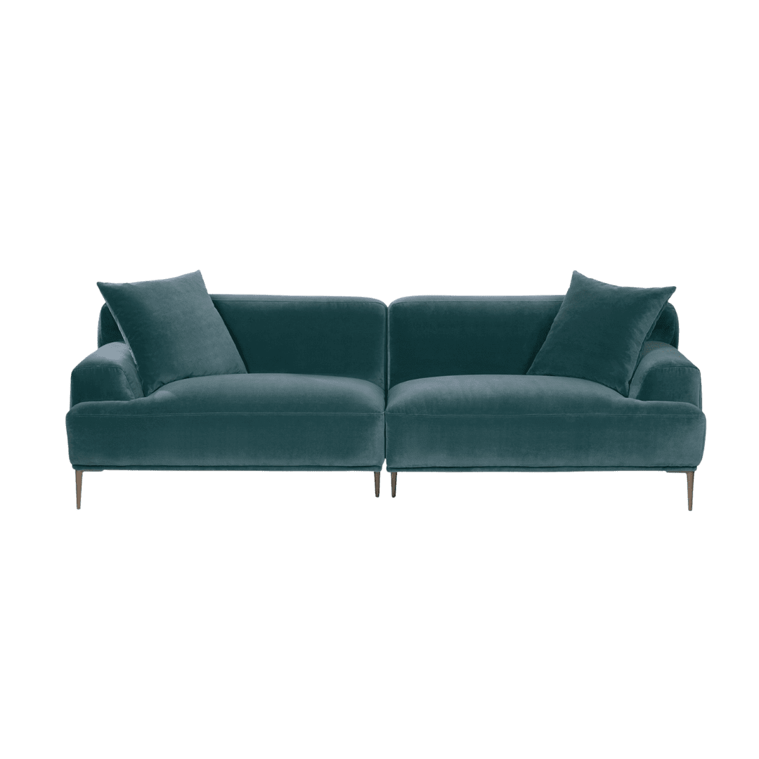 Teal sofa