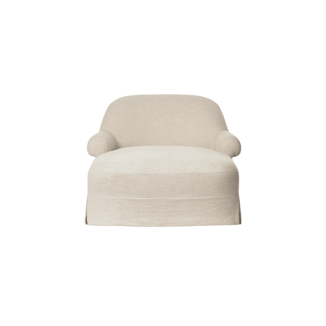 White chaise lounge