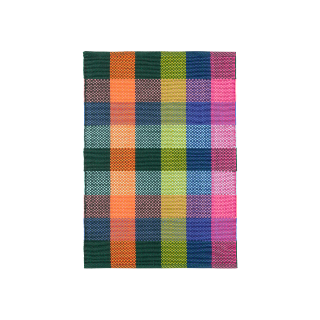 Plaid handwoven rug