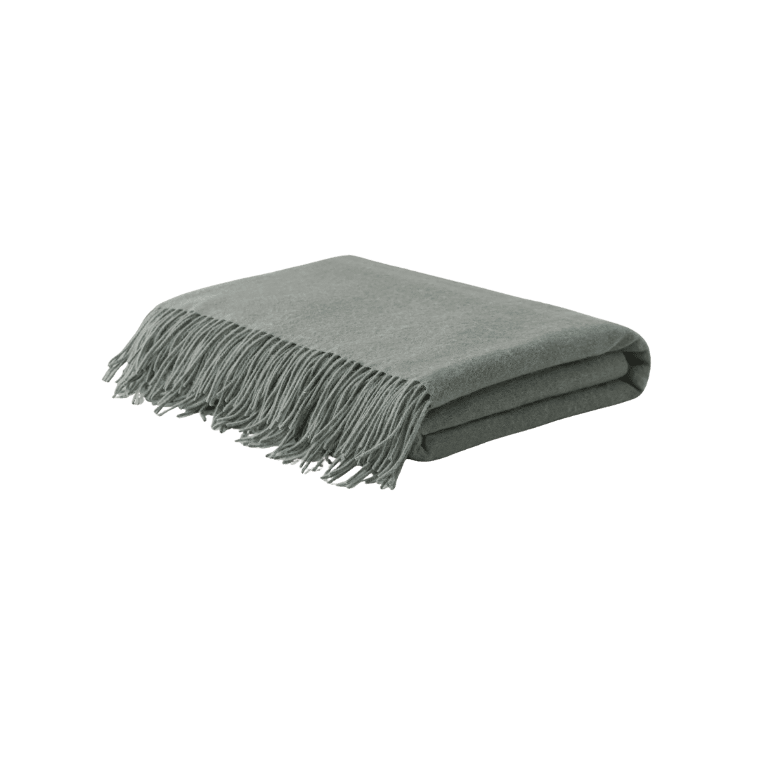 Sage green throw blanket