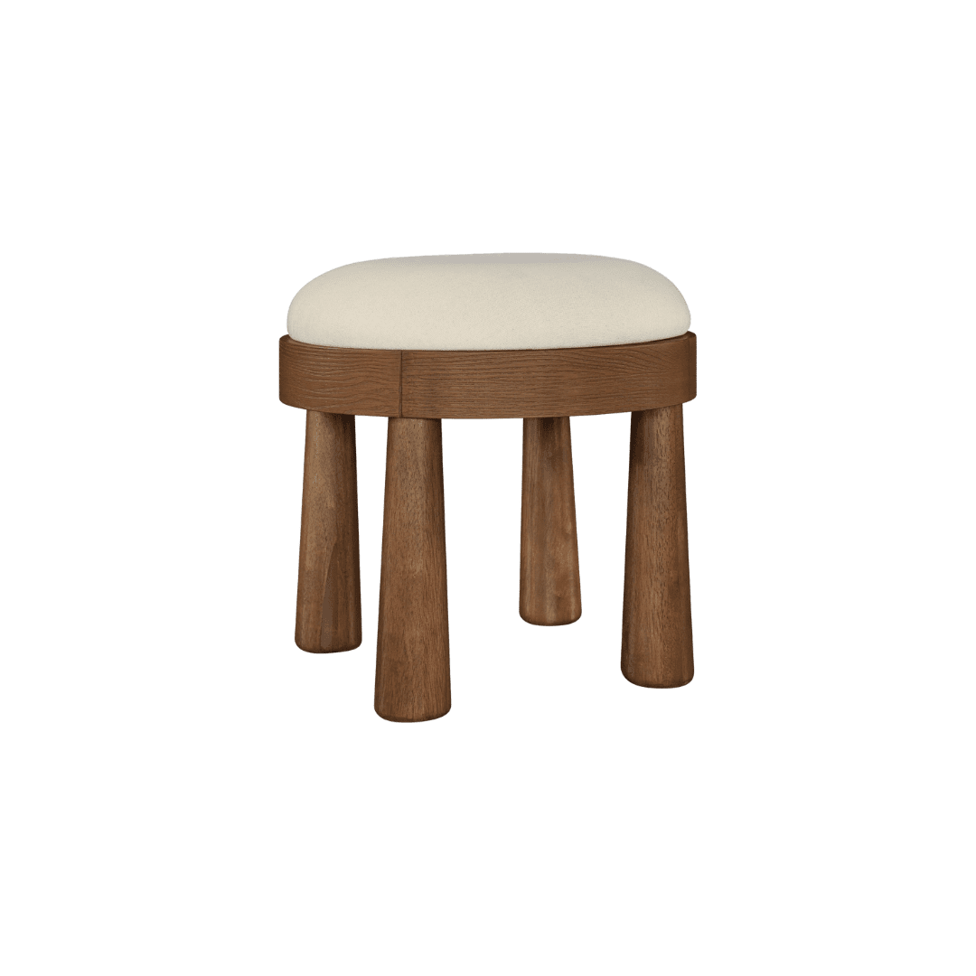 upholstered wooden stool