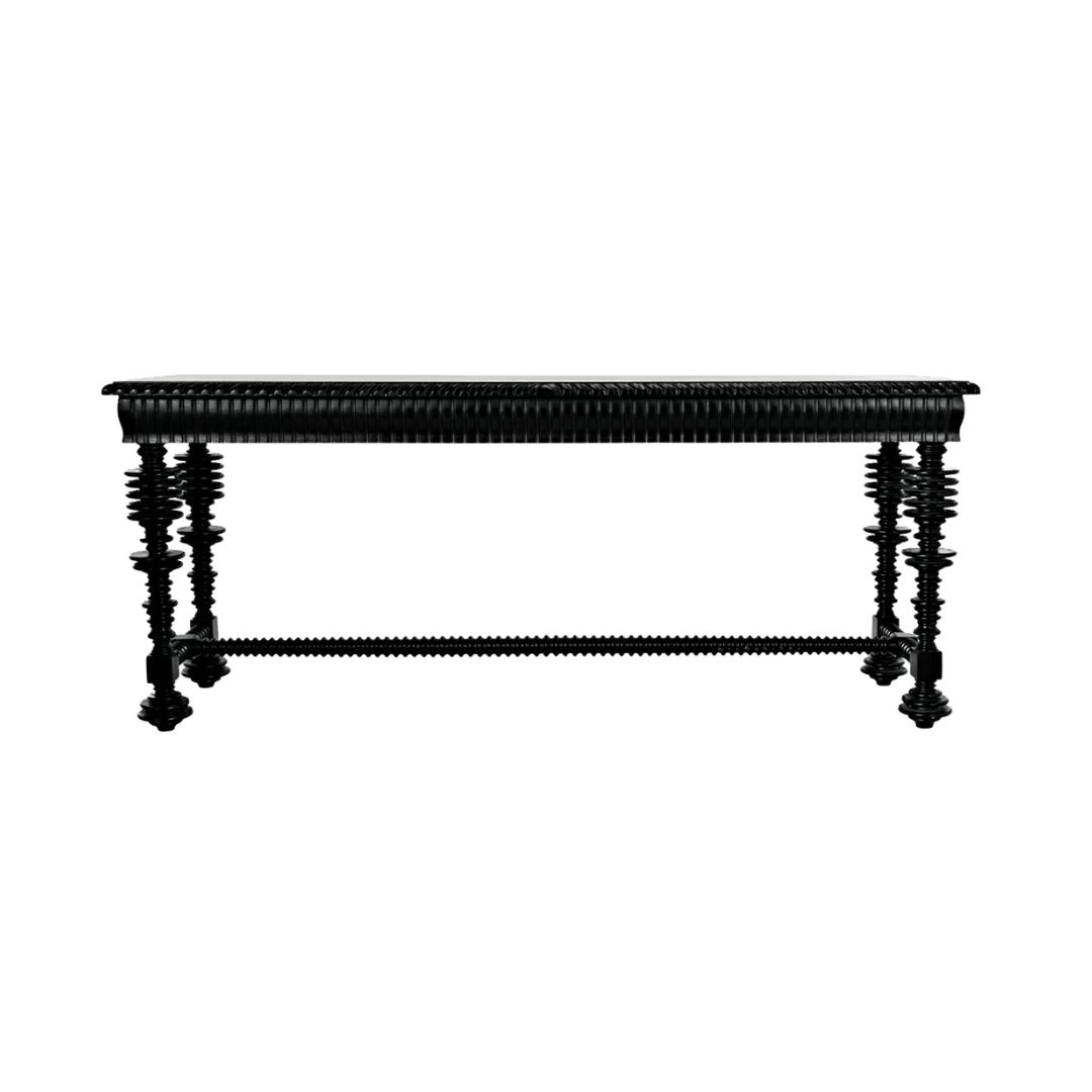 Black console table