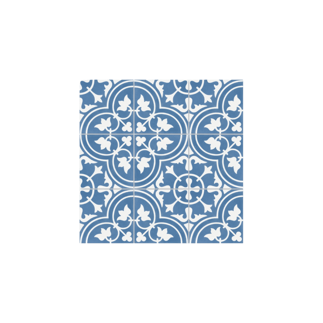 Blue patterned tile