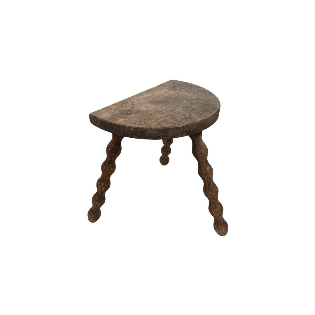wooden bobbin stool
